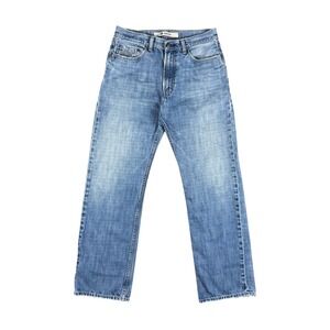 Gap Easy Fit Vintage Men's Jeans 31x29.75 Light Wash Distressed Hem USA Made‎